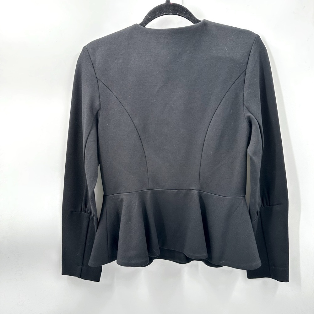 CABI Agency peplum #3549 woman black Ponte career 90’s structured blazer 6 - Picture 3 of 12